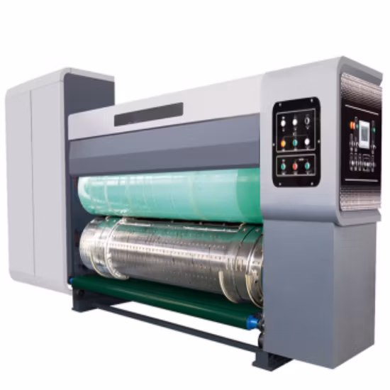 Máquina de fabricación de cajas de cartón corrugado OEM/ODM Máquina de impresión flexográfica, ranurado, troqueladora